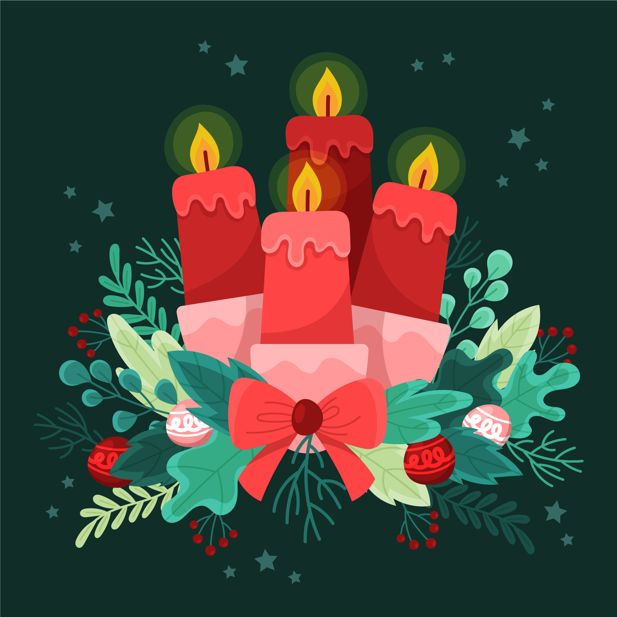 stylized advent candles