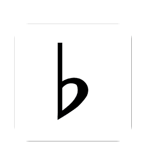 flat sign, music notation
